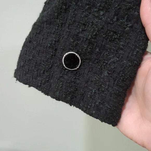 Truth By Republic Black Tweed Bomber Jacket NWT - Picture 6 of 7